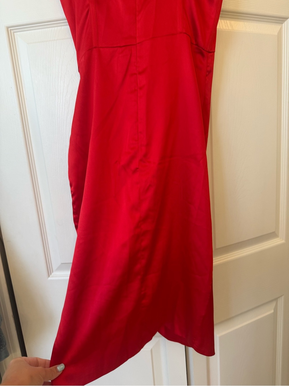 Miss circle New York red Hedy Satin Corset Dress Size Small - Picture 6 of 8